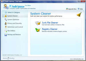 System Cleaners - Screenshot for PC Health Optimizer Free Edition