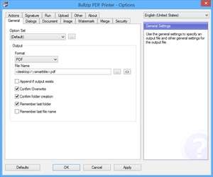 Printing Programs - Screenshot for PDF Printer