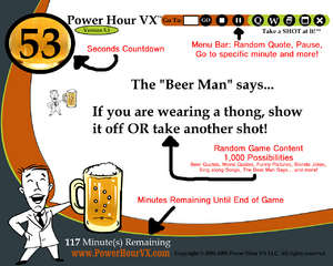 Power Hour VX Computer Drinking Game Screenshot