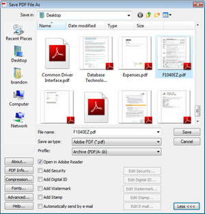 Printing Programs - Screenshot for Print2PDF