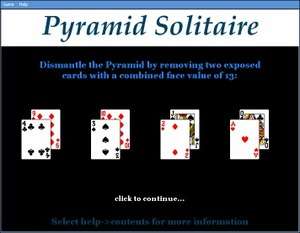 Pyramid Solitaire Screenshot