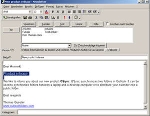 QNewsLetter Screenshot