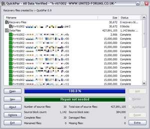 Compression - Screenshot for QuickPar
