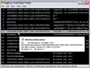 Registry Cleaners - Screenshot for Registry Trash Keys Finder