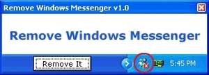 MSN Messenger Removal Tool Screenshot