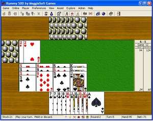 Rummy 500 by MeggieSoft Games Screenshot