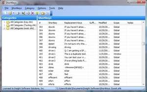 ShortKeys Screenshot
