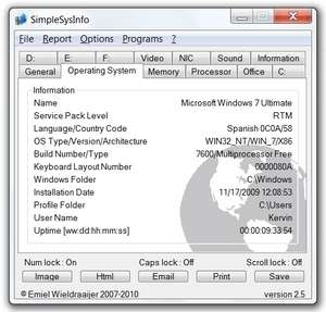 Hardware Diagnostics - Screenshot for SimpleSysInfo