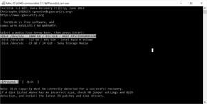 File Recovery Programs - Screenshot for TestDisk 32-bit
