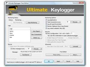 Keyloggers - Screenshot for Ultimate Keylogger (Free Edition)