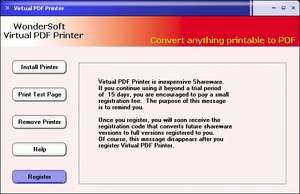 Virtual PDF Printer Screenshot