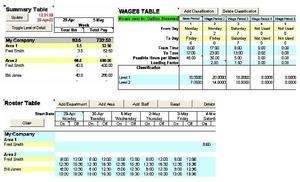 Wage Calculator Excel Screenshot