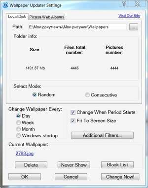 Desktop Enhancement - Screenshot for Wallpaper Updater