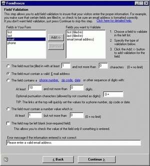 HTML Accessories - Screenshot for Web Form Processor and Validator