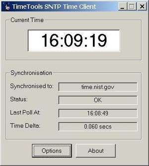 Time Tracker - Screenshot for Windows NTP Time Server Client