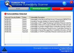 Antivirus Software - Screenshot for Windows Vulnerability Scanner