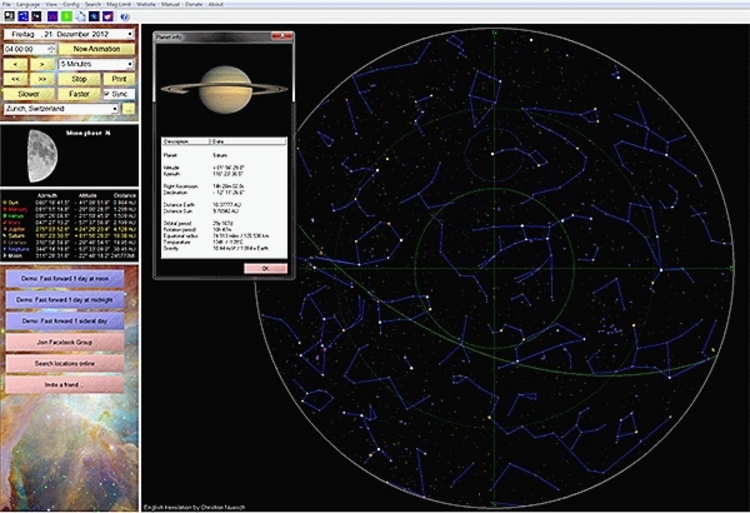 Asynx Planetarium 2. 10 - Программа планетарий: звезды, созвездия